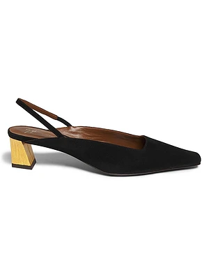 45MM Suede Slingback Pumps
