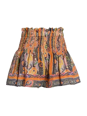 Maelly Printed Smocked Shorts