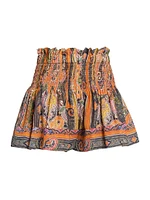 Maelly Printed Smocked Shorts