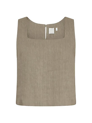 Monochrome Terni Cropped Square-Neck Top