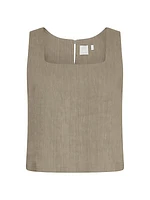 Monochrome Terni Cropped Square-Neck Top