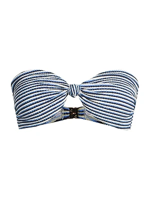 Striped Bandeau Bikini Top