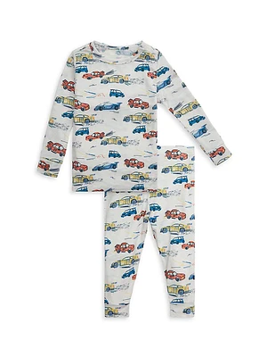 Baby Boy's, Little Boy's & Racecar Print Pajama Set