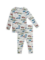 Baby Boy's, Little Boy's & Racecar Print Pajama Set