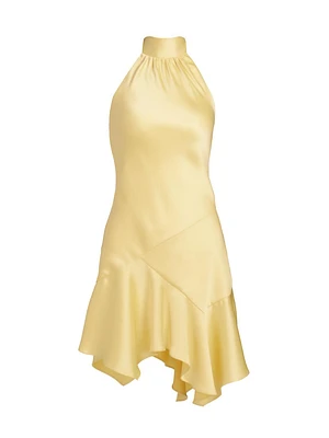 Nari Satin Halter Minidress
