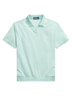 Jacquard Mesh Polo Shirt