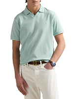 Jacquard Mesh Polo Shirt
