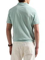 Jacquard Mesh Polo Shirt