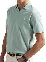 Jacquard Mesh Polo Shirt