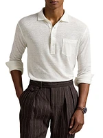 Linen Mesh Polo Shirt