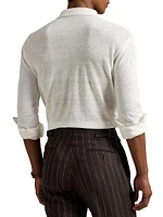 Linen Mesh Polo Shirt