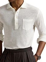 Linen Mesh Polo Shirt