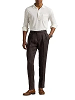 Linen Mesh Polo Shirt