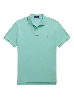 Custom-Slim-Fit Mesh Polo Shirt