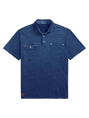 Classic-Fit Indigo Jersey Polo Shirt