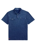 Classic-Fit Indigo Jersey Polo Shirt