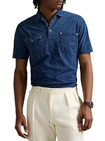 Classic-Fit Indigo Jersey Polo Shirt