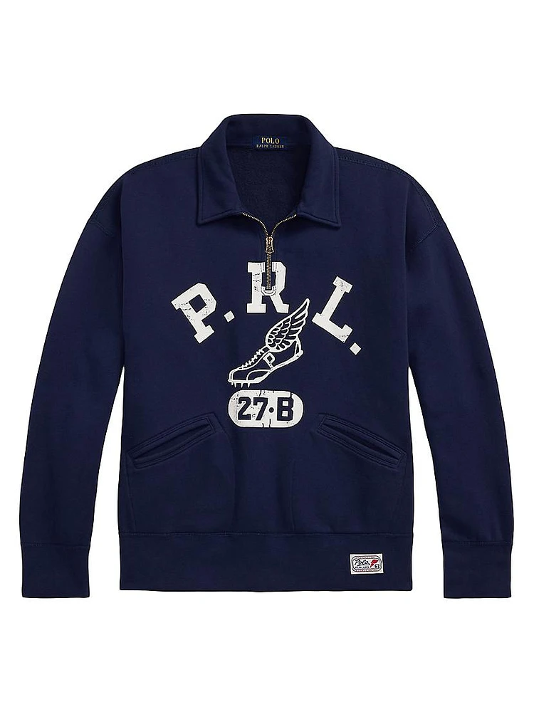 Vintage-Fit Logo Fleece Sweatshirt