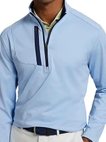 Stretch Jersey Quarter-Zip Sweater