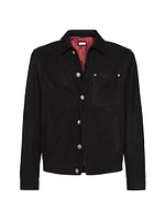 Nubuck Shirt Style Outerwear Jacket