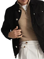 Nubuck Shirt Style Outerwear Jacket