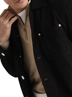 Nubuck Shirt Style Outerwear Jacket