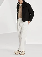 Nubuck Shirt Style Outerwear Jacket