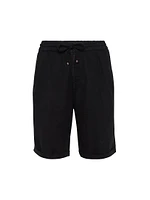 Garment Dyed Bermuda Shorts Linen Gabardine