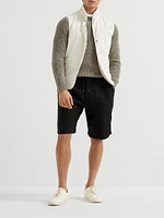 Garment Dyed Bermuda Shorts Linen Gabardine