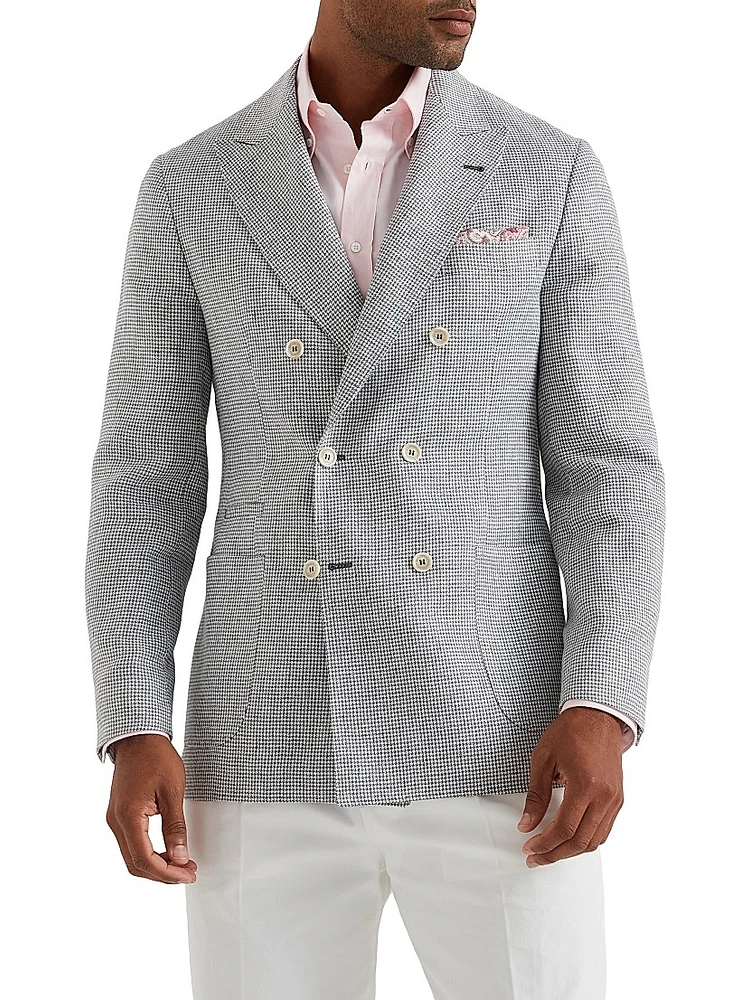 Houndstooth One and a Half Breasted Blazer