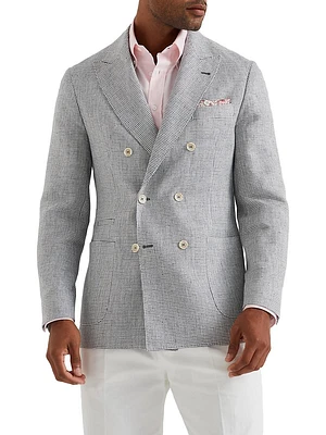 Houndstooth One and a Half Breasted Blazer