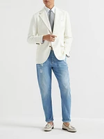 Lightweight Old Denim Leisure Fit Five Pocket Jeans