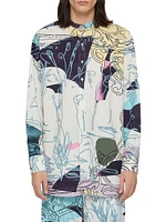 Printed Shirt Seersucker Cotton