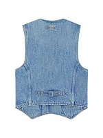 Waistcoat Denim with 4G Jewel Buttons