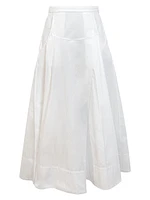 Bridge Hampton Paloma Cotton Poplin Midi-Skirt