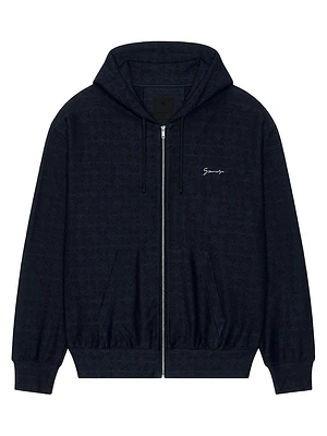 Zipped Hoodie Monogram 72 Jacquard