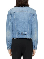 Jacket Denim with 4G Jewel Button