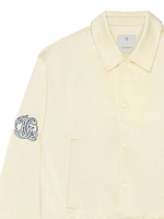 Slim Fit Varsity Jacket Cotton Blend with HG Embroidery