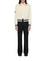 Slim Fit Varsity Jacket Cotton Blend with HG Embroidery