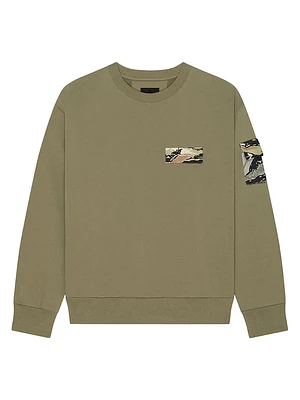 Sweatshirt Fleece with Camo Patches