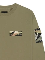 Sweatshirt Fleece with Camo Patches