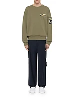 Sweatshirt Fleece with Camo Patches