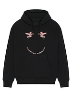 Hoodie Fleece with Unicorns Embroidery