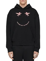 Hoodie Fleece with Unicorns Embroidery