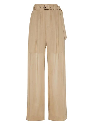 Cotton Organza Explorer Trousers with Monili