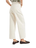 Dyed Denim Cropped Jeans