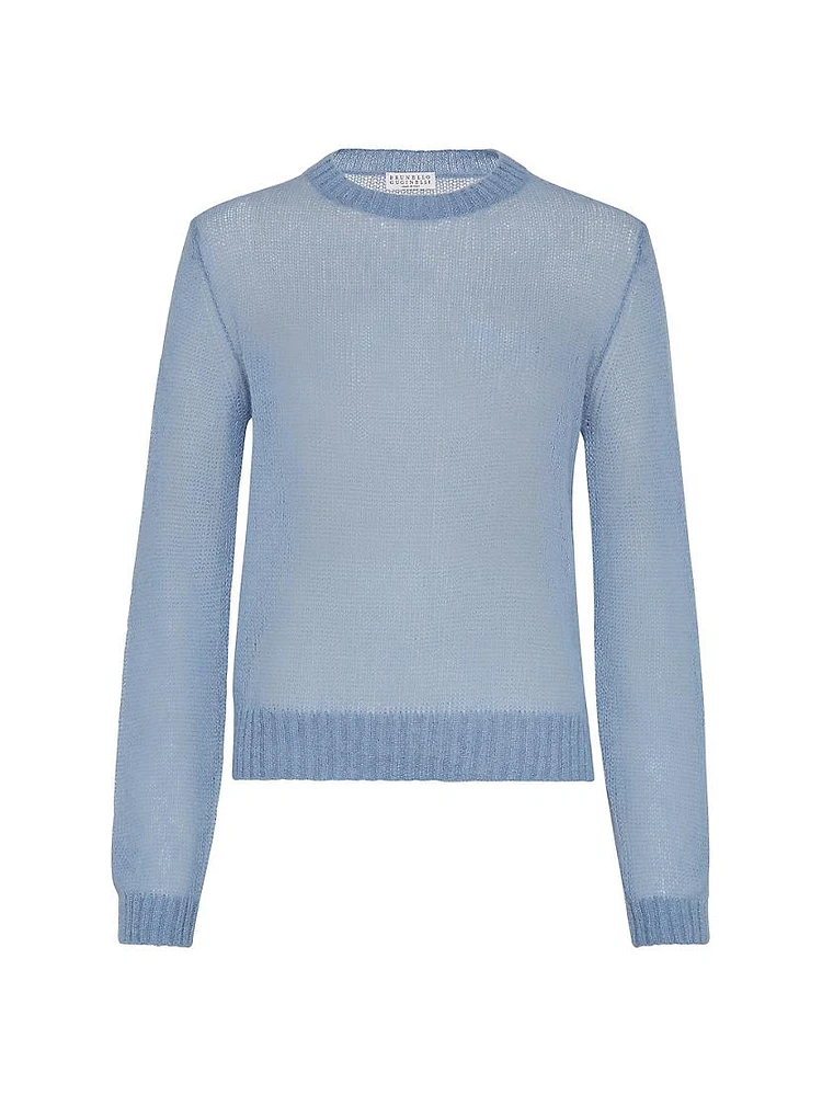 Mohair and Wool Sweater with Monili