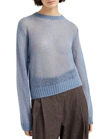Mohair and Wool Sweater with Monili
