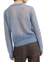 Mohair and Wool Sweater with Monili