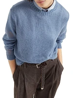 Mohair and Wool Sweater with Monili
